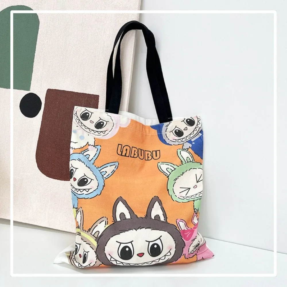 

Sweet Anime Kawaii Children MINISO Storage Canvas Bag Female Cute Cartoon Students Large Capacity Shoulder Bag Gifts Toys