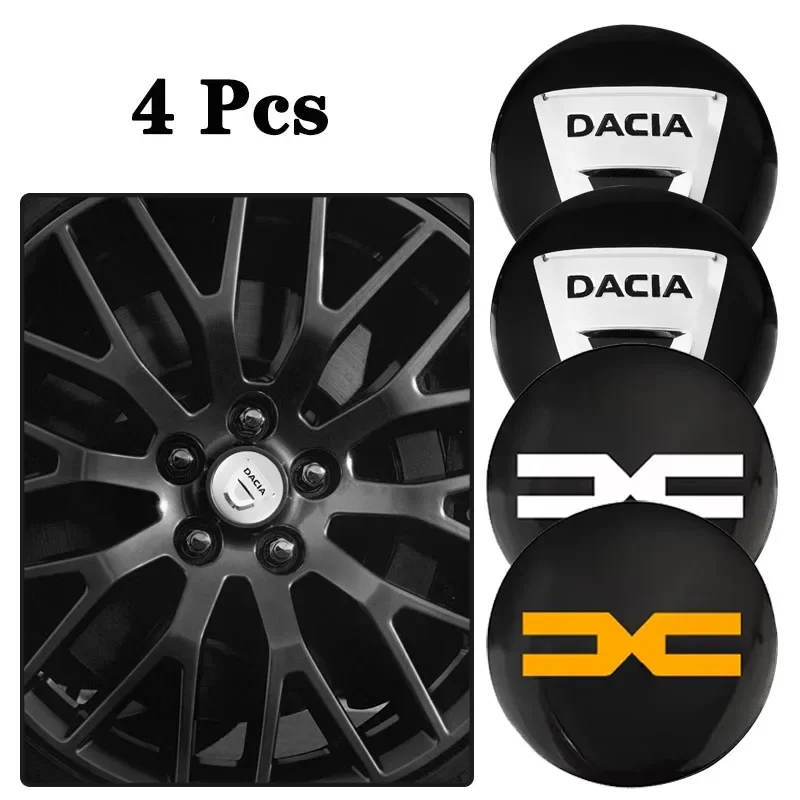 4pcs/set 60mm Dacia Original Covers Hub Caps Wheel Center Caps Fit For Dacia Sandero Duster Jogger Spring Logan Auto Accessories