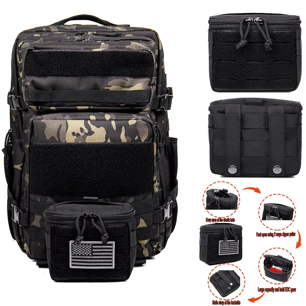 新しいアウトドア通勤用戦術多機能モバイルマネー収納バッグ1000d登山用伸縮性小型バッグキャンプ収納