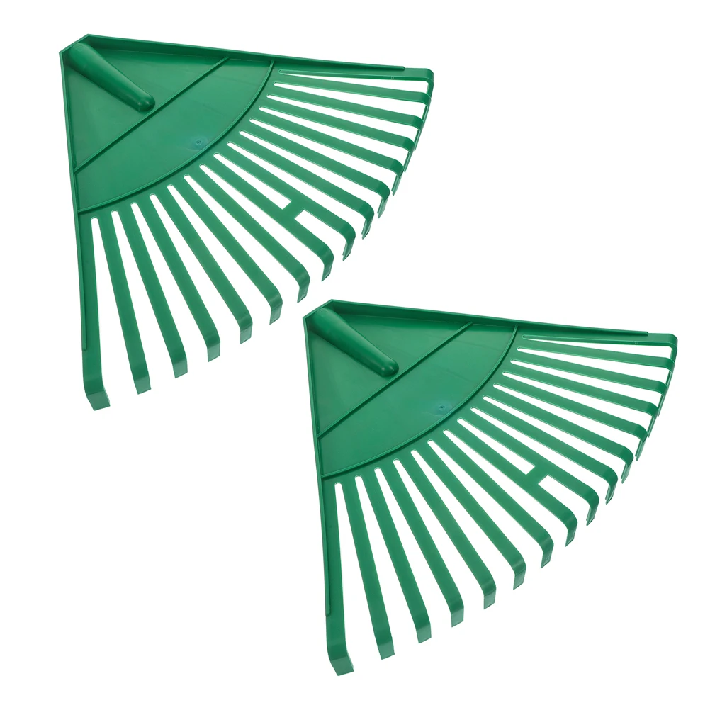 

2pcs Plastic Leaf Rake Head Lightweight Lawn Yard Cleaning Tool For Garden Shrubs Pine Needles Portable Replacement Gardening