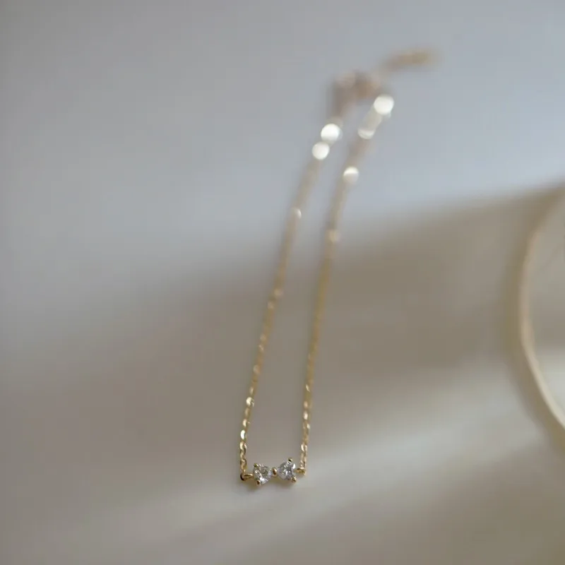 925 prata esterlina chapeado 14k ouro brilhante zircão arco pulseira para feminino temperamento coreano requintado pulso jóias presente