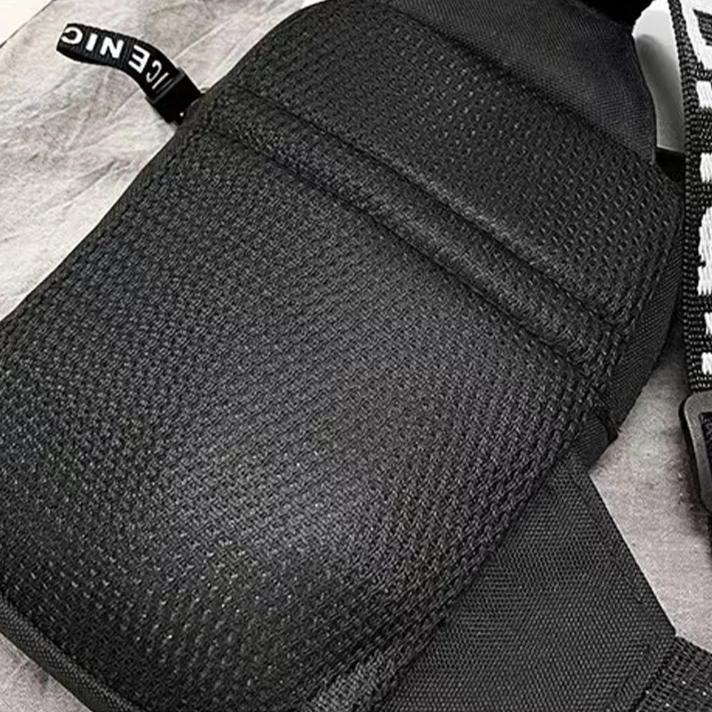 Men Sports Chest Pack Fitness Yoga Mini Chest Bag Wallet  Shoulder Crossbody Bag for Outdoor White Initial Name A To Z Pattern