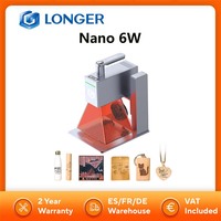 LONGER Nano 6W Portable Laser Engraver Engraving Speed 5000mm/s Diode Lasers with FAC+ High Speed Galvanometer Area 100*100mm