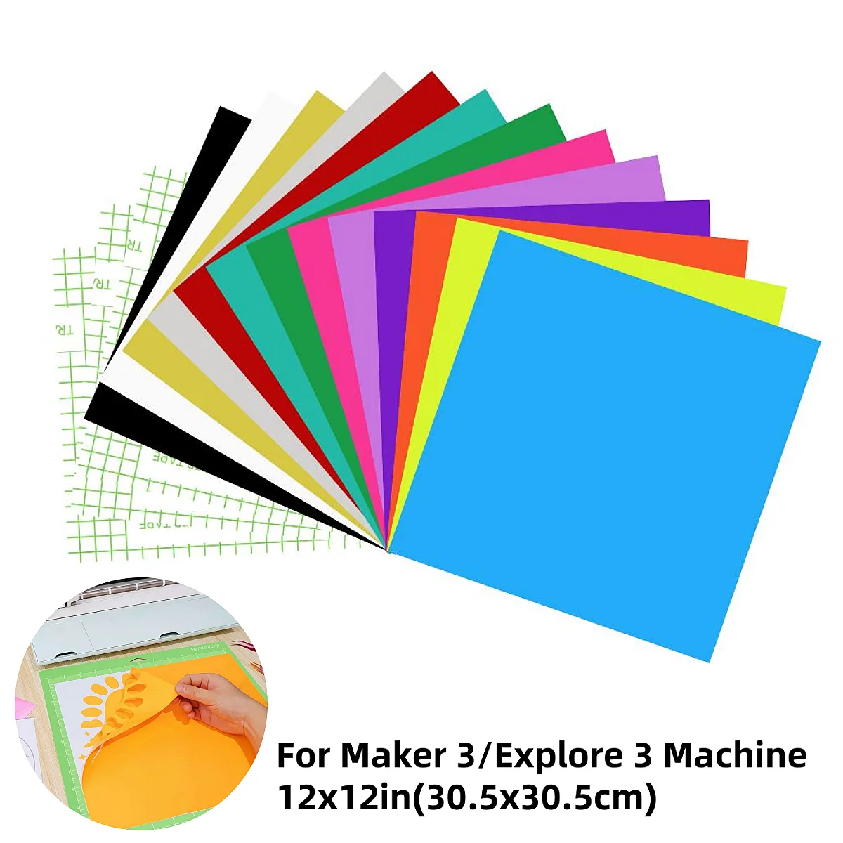 16 PCS Permanent Vinyl For Cricut  Joy/Cricut  Joy Xtra/Cricut Maker/Explore 3,Adhesive Vinyl For Window,Mug,Cup, DIY Project
