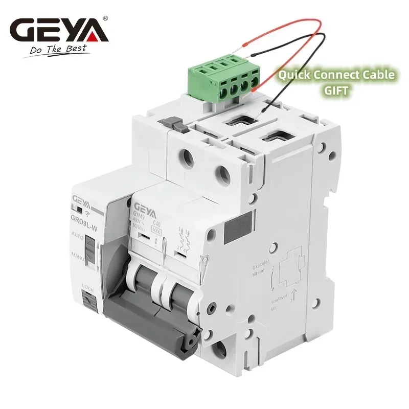 GEYA Wifi MCB Controller Din Rail Auto Circuit Breaker Recloser GRD9L-W GYM9 2P MCB 6KA Smart MCB 2P 16A 25A 40A 63A 220V 400V