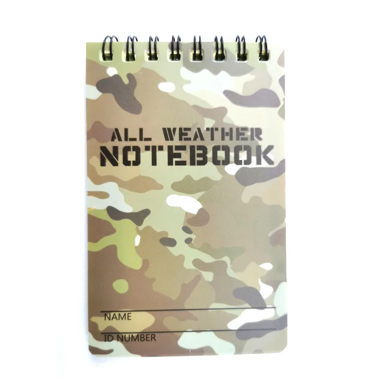 Travel Portable Notebook Outdoor Rain Waterproof Notebook Training Writing Paper Tactical Note Book Journal Planner Agenda