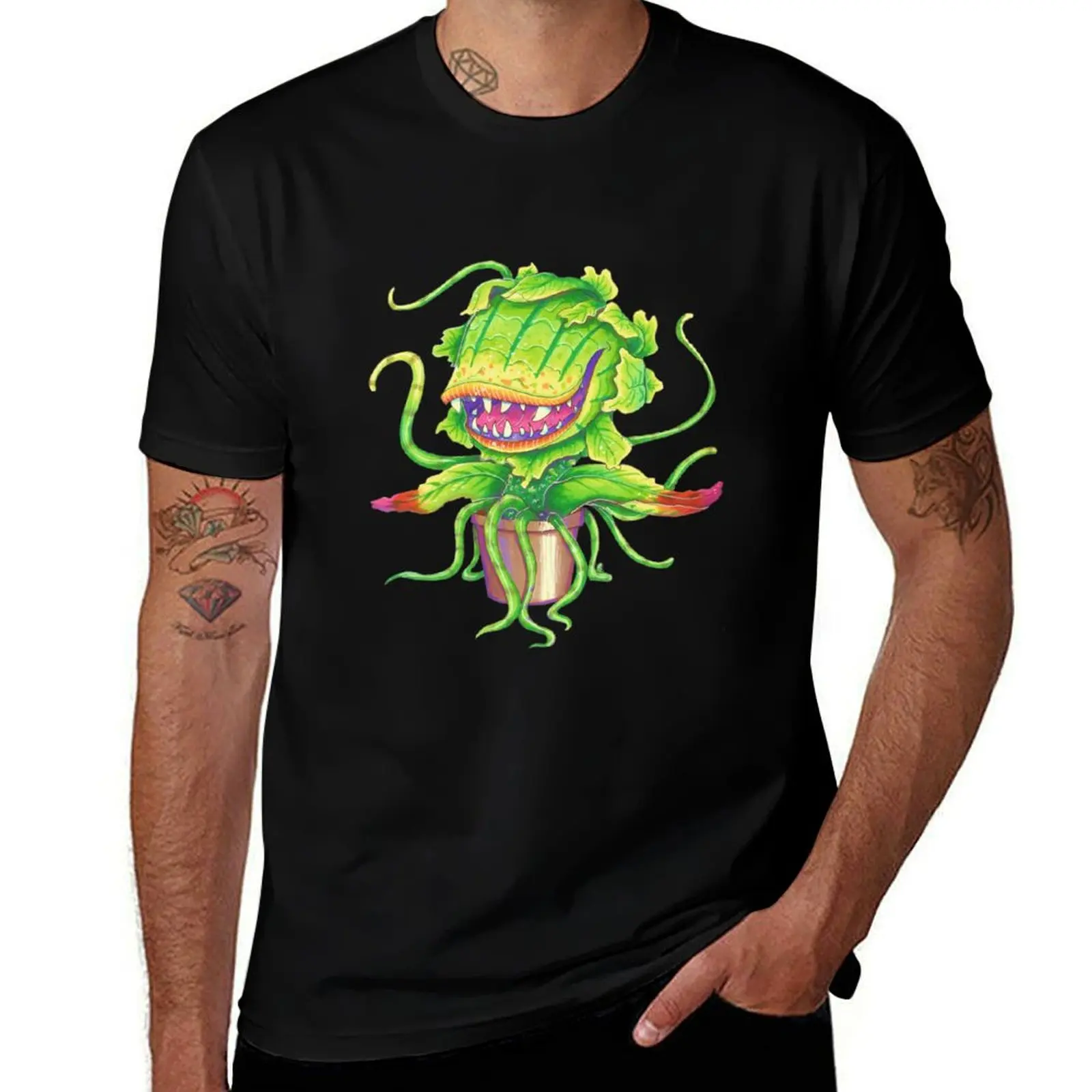 Audrey Two Little Shop of Horrors T-Shirt Regular Fit Plain Tee Shirt