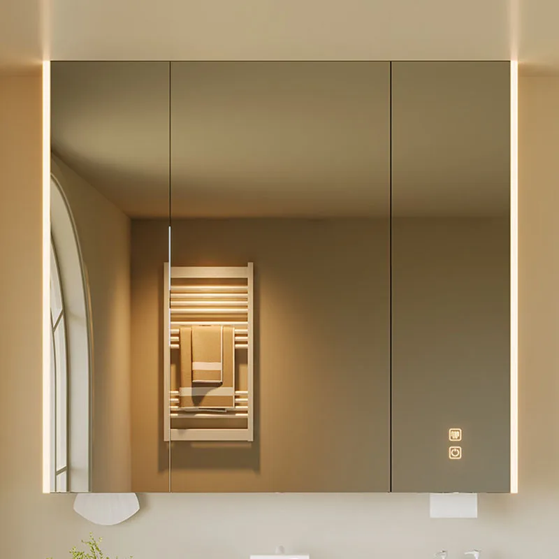 Organizer Storage Decorations Cupboard Modern Corner Archivadores Salon Furniture Makeup Accessories Bathroom Cabinet Mirror