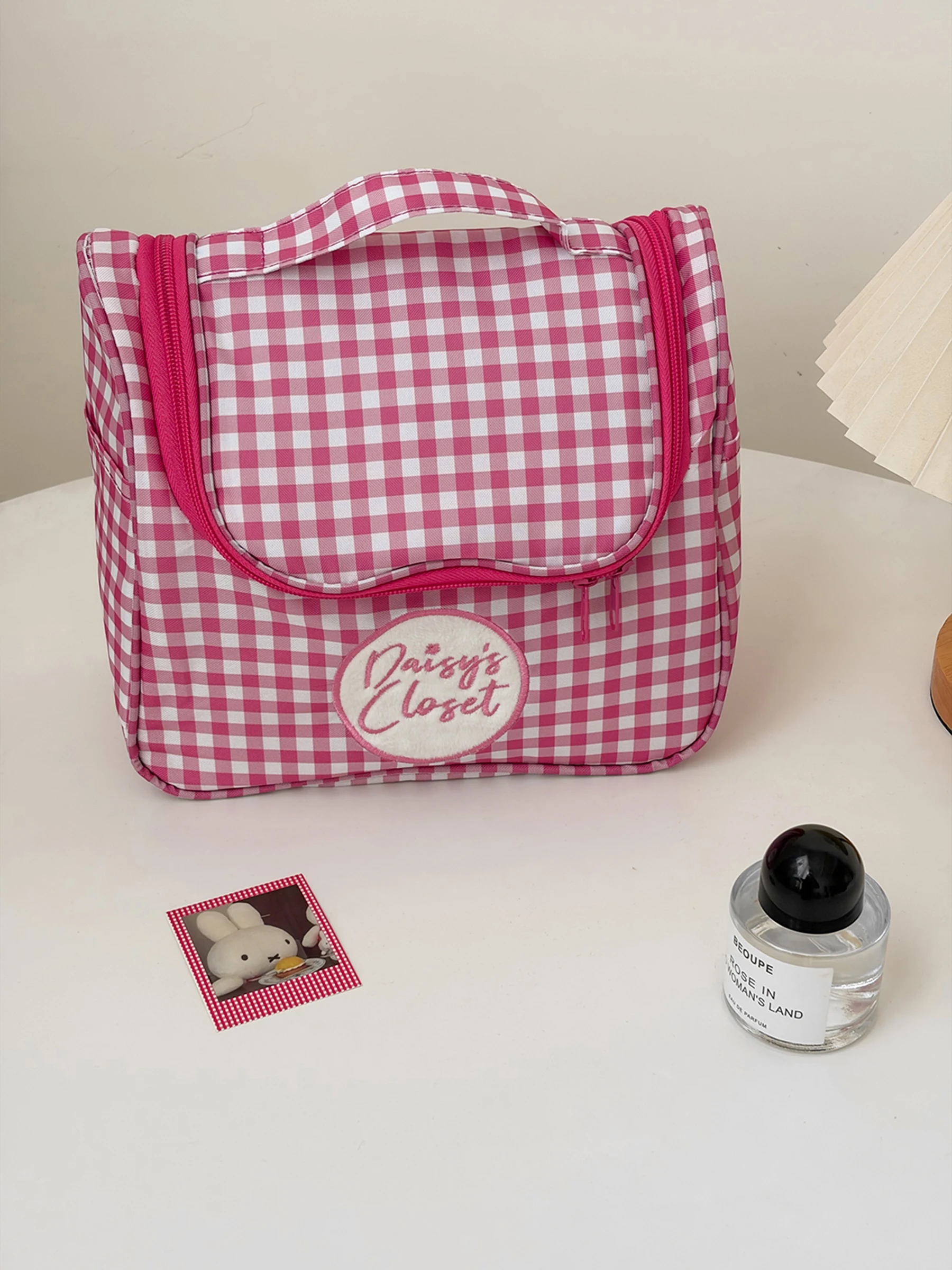 Luxury Bags China Wholesale - Bolsa de Maquiagem Airfriend Cute Grid,