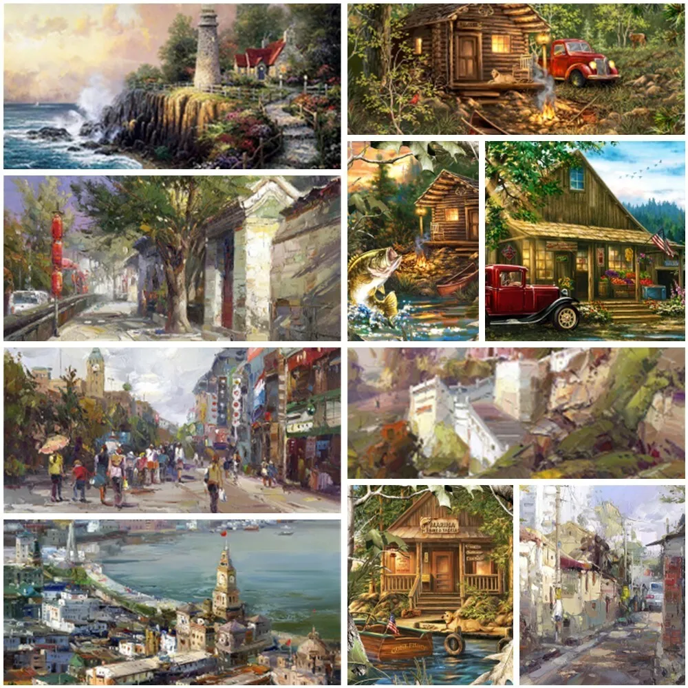 大人のための世界の風景画の芸術と工芸品,パーソナライズされたギフトのアイデア,新しい,2023