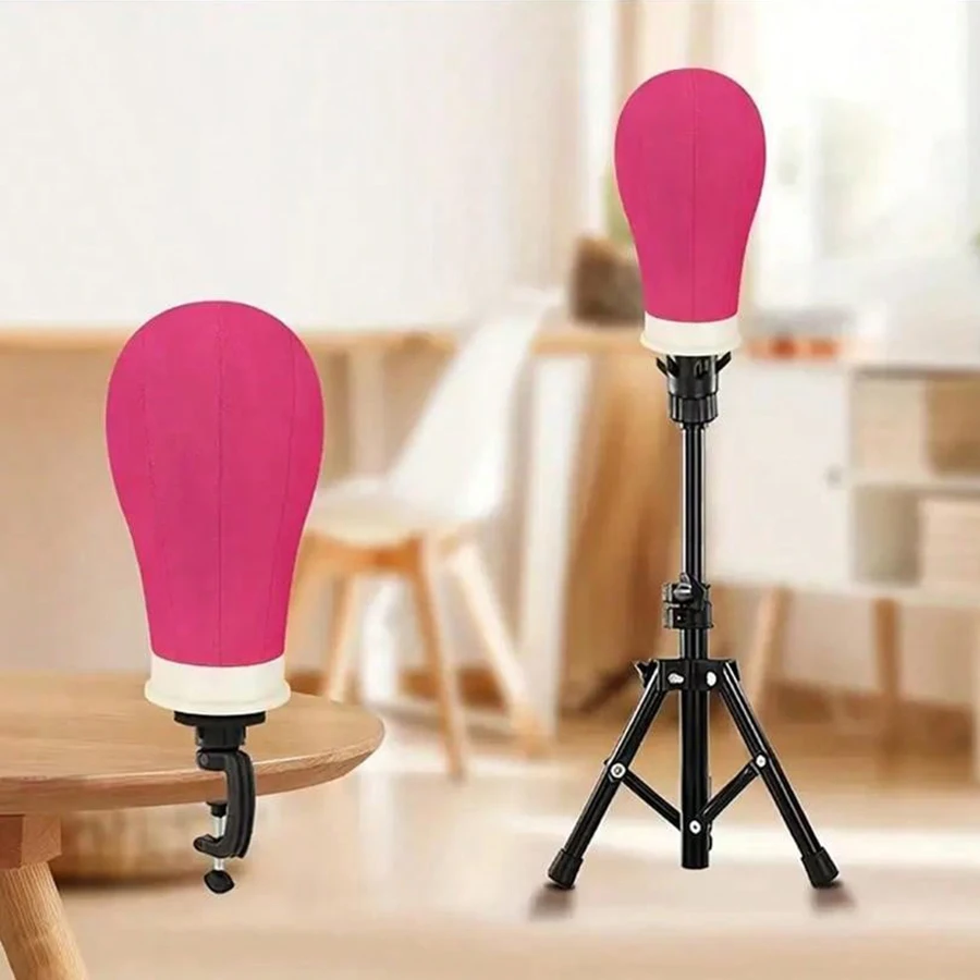 

22 Inch Wig Mannequin Head with Wig Stand (various sizes available), Canvas Mannequin Head for Wig Making Display