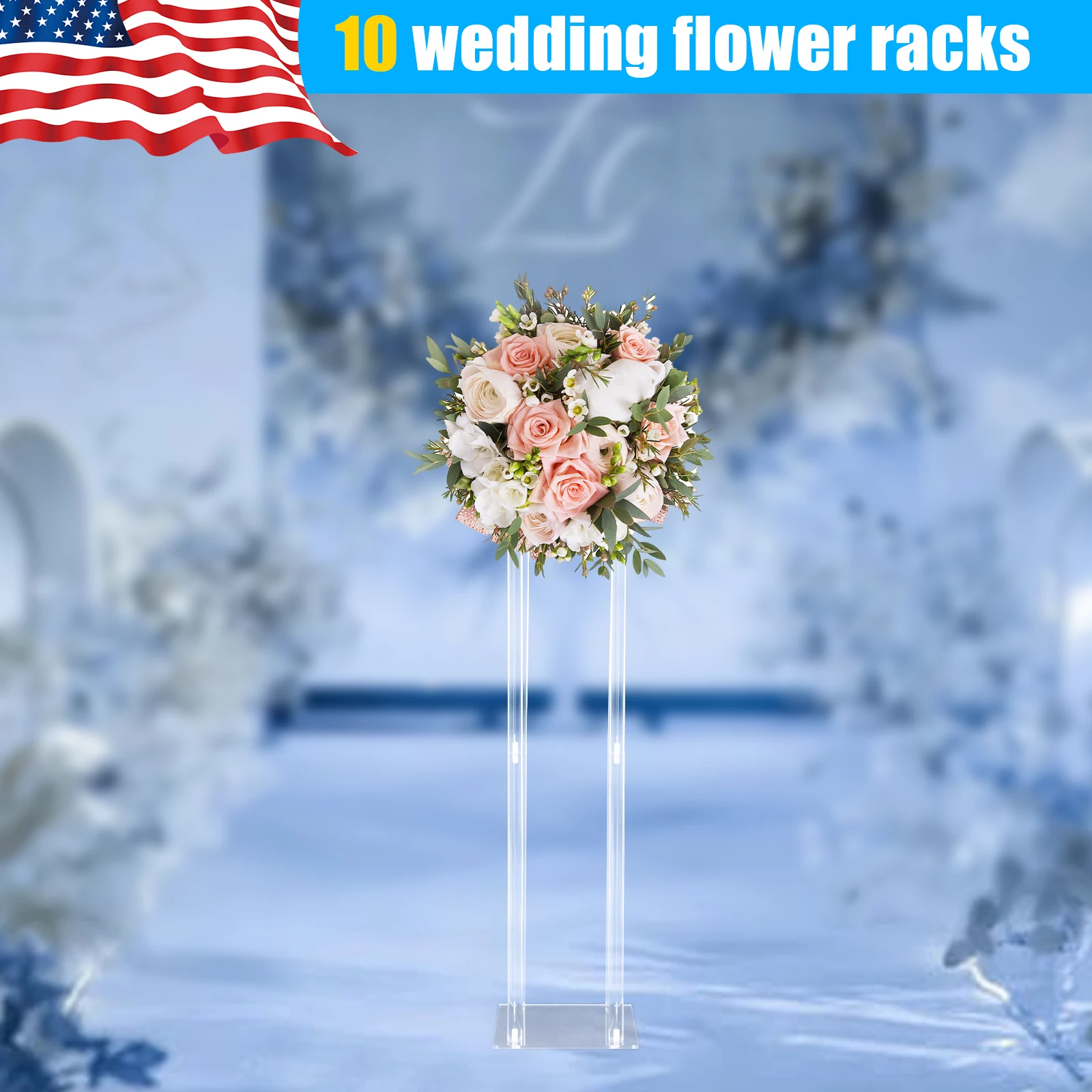 Clear Acrylic Vases Set for Wedding Decor