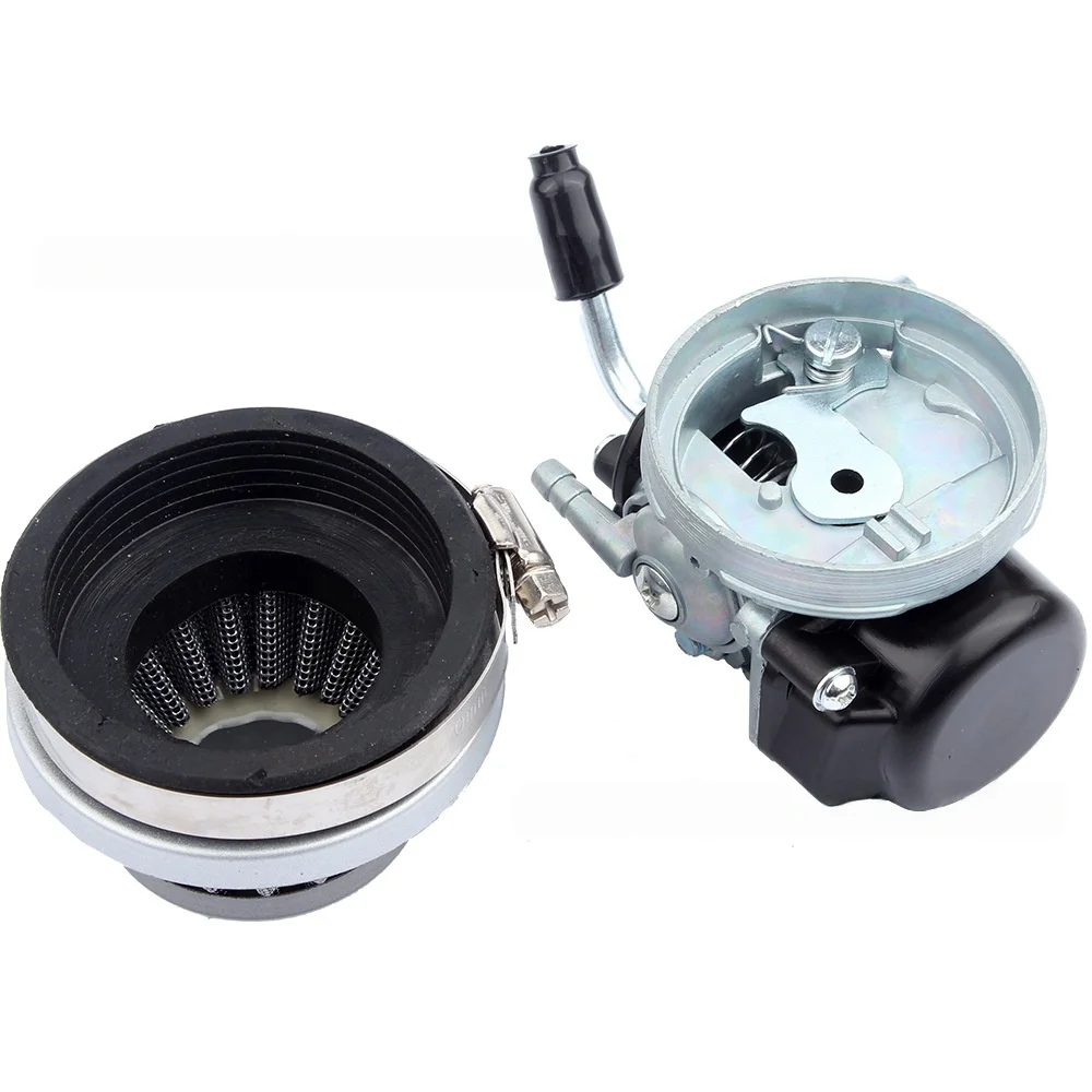 Motorcycle Carburetor Air Filter kit for 49cc 50cc 80cc 2 stroke Chinese Engines Moped Scooter ATV Quad Buggy Pit Bike Silver