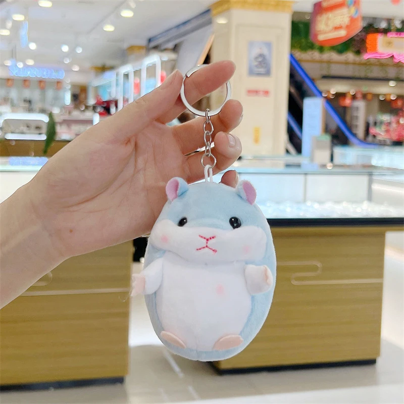 Plush Toys Animal Children Toys Key Chain Stuffed 10cm Hamster Pendant Kawaii Dolls Kids Child Christmas Gifts Bag Doll For Baby