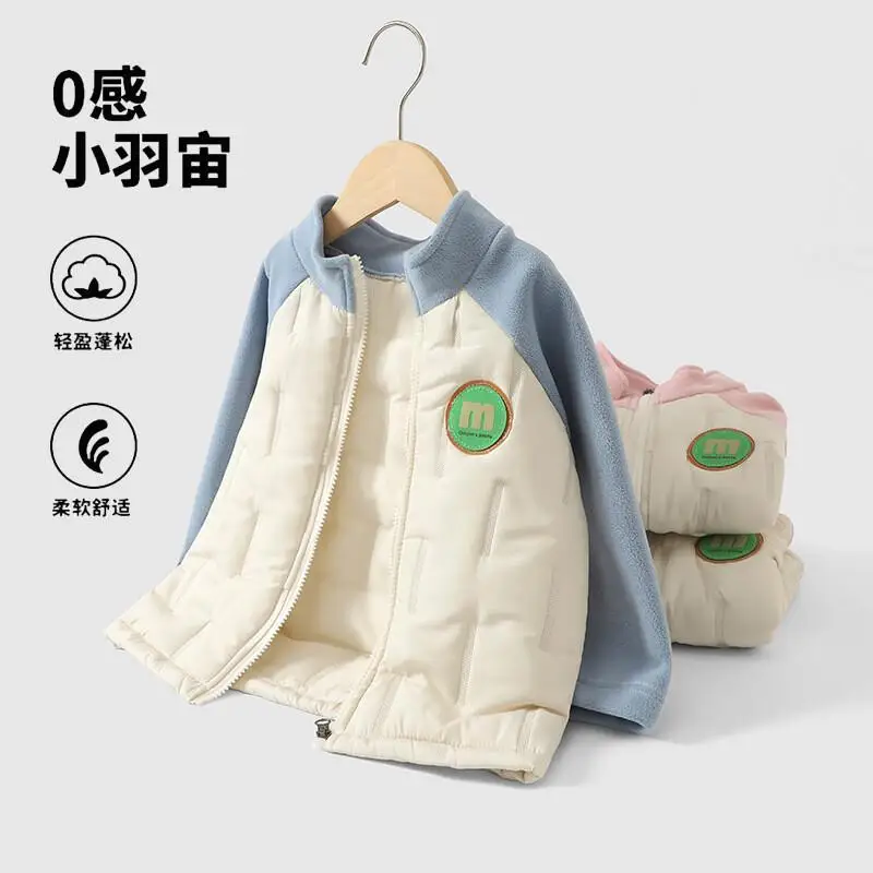 Kawaii Casual Coat Tops Fashion Childrens Clothing Winter Autumn Kids Cotton Coat Windproof Thickened Warm School Uniform Loose