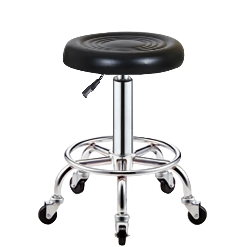 

Luxury Hair Salon Special Pulley Beauty Stools Salon Modern Furniture Simple Barber Chairs Creative Bar Back Lifting Bar Chair