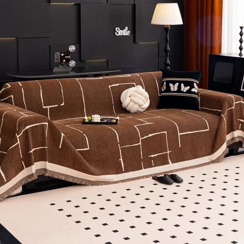 Sofa Cover Protector L Shape Anti Slip Sofa Towels for Living Room Four Season Universal Sofa Towel