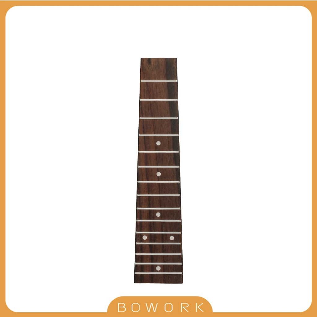 

Rosewood Soprano Ukulele 4 Strings Guitar Fretboard W/15 Chrome Frets Fit For Mahogany Neck 21" Uku Uke Hawaii Guitar Fretboard