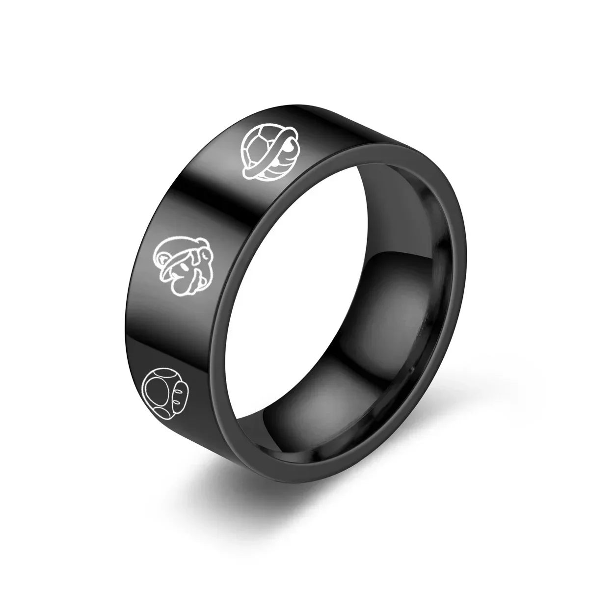 Super Mario Anime Rings Fashion Jewelry Mario Stainless Steel Women\'s Accessories Couple Ring Party Wedding Gifts