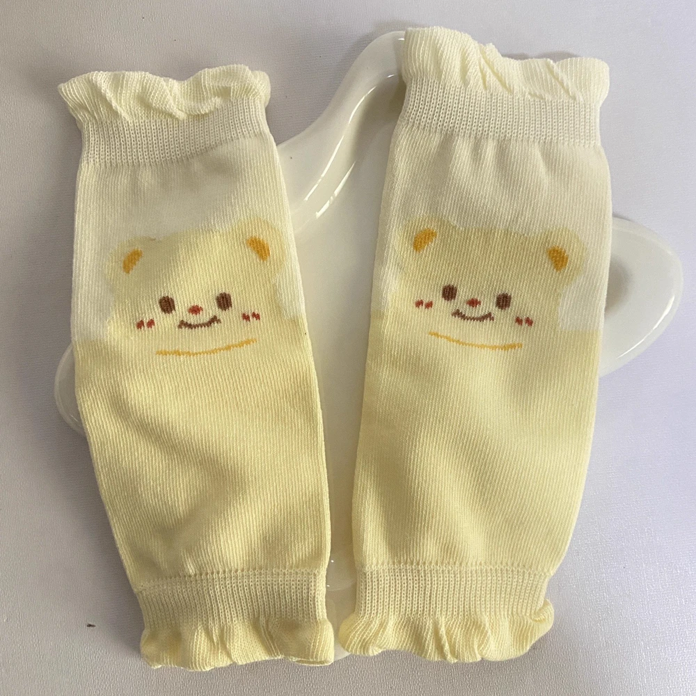 Baby Cartoon Leg Warmers Cute Mesh Sock Newborn Knee High Long Socks Kids Cotton Hollow Oversleeve Autumn Anti-Mosquito Sock