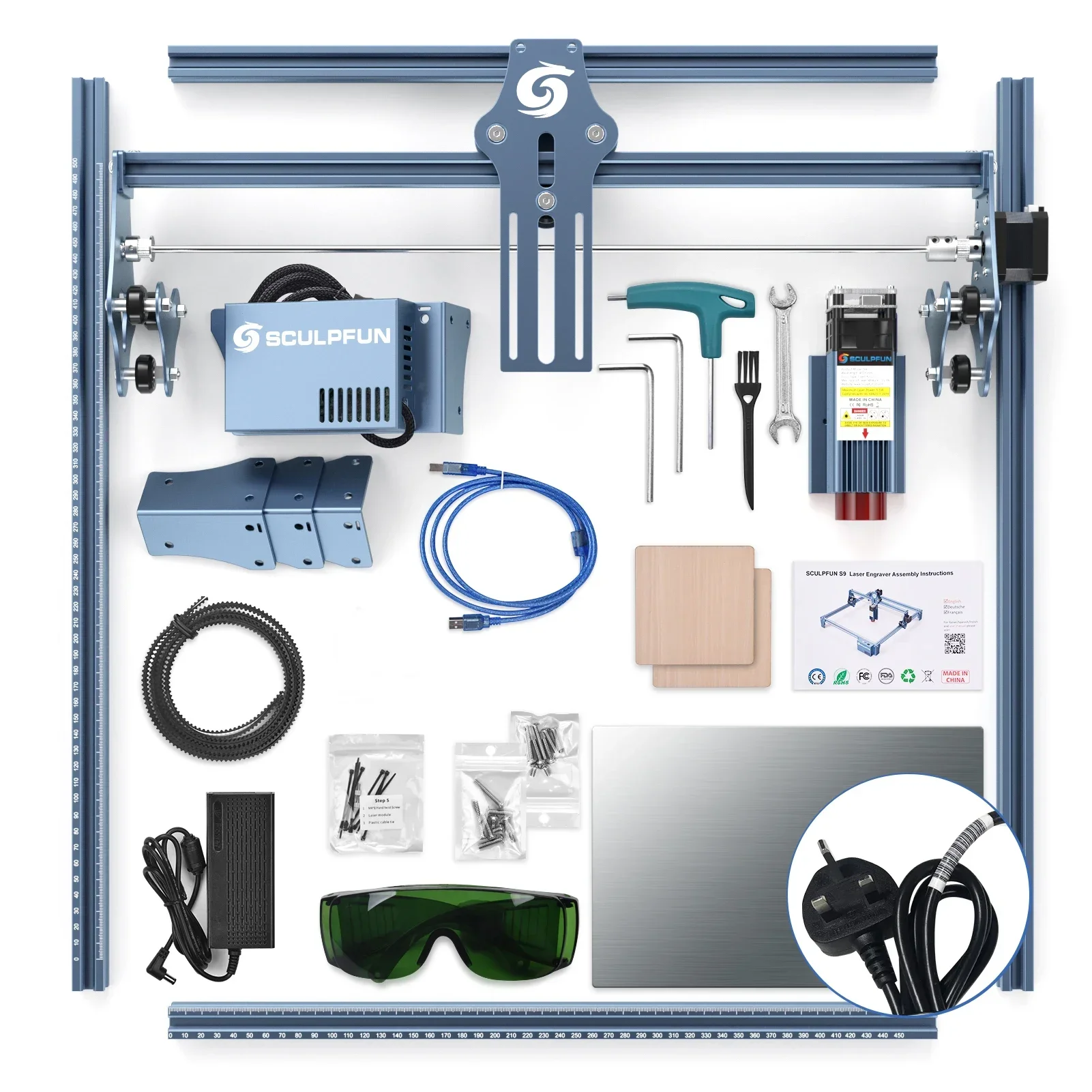 

l For SCcorde PFUN-Graveur Laser S9 Bureau, Machine Gravure, Découpeur,