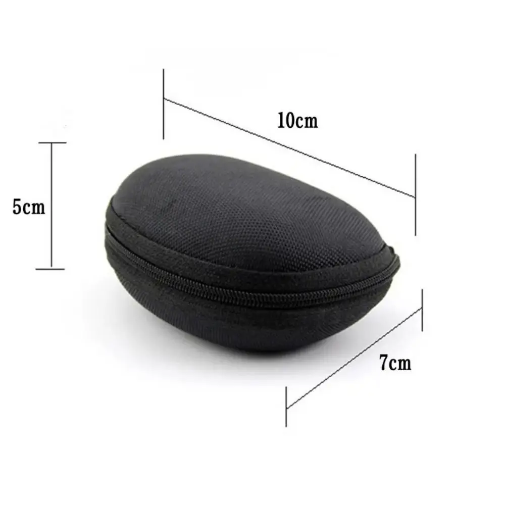 Round Folding Sunglasses Storage Box, EVE Weaving Zipper Lanyard, Estojo de óculos, Multi-Função