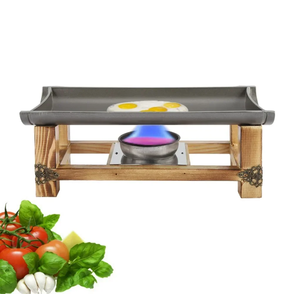 

Non Stick Grill Plate Barbecue Picnic Pan Cookware with Portable Stove(S 30CM)