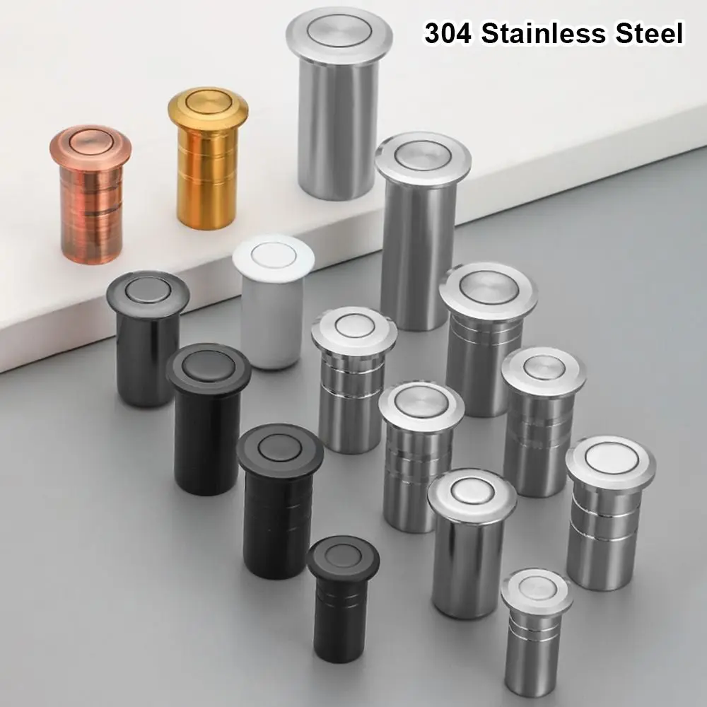 1Pcs Dustproof Door Bolt Cover Stainless Steel with Accessories Latch Cover Sandproof Invisible Door Latch Protection Cover Door