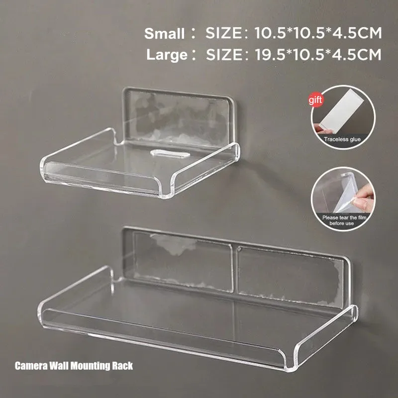 Bedroom Living Room Punch-free Bracket Baby Monitor Projector CCTV Camera Wall Mounted Rack Holder Monitoring Wall Storage Rack