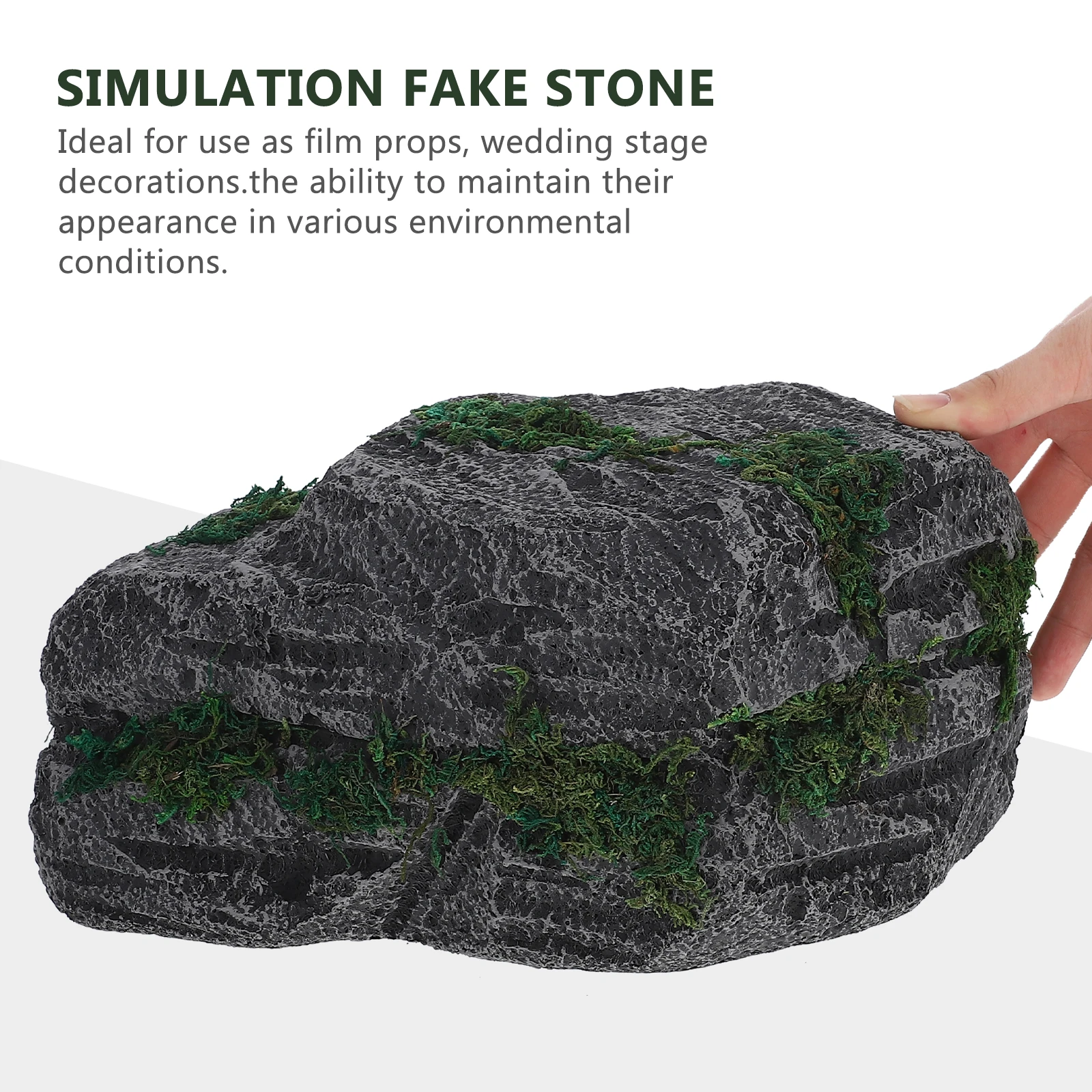 

1pc Foam Simulated Fake Stone Artificial Garden Wall Plant Decorative Landscape Diy Lightweight Realistic Weather for Potted