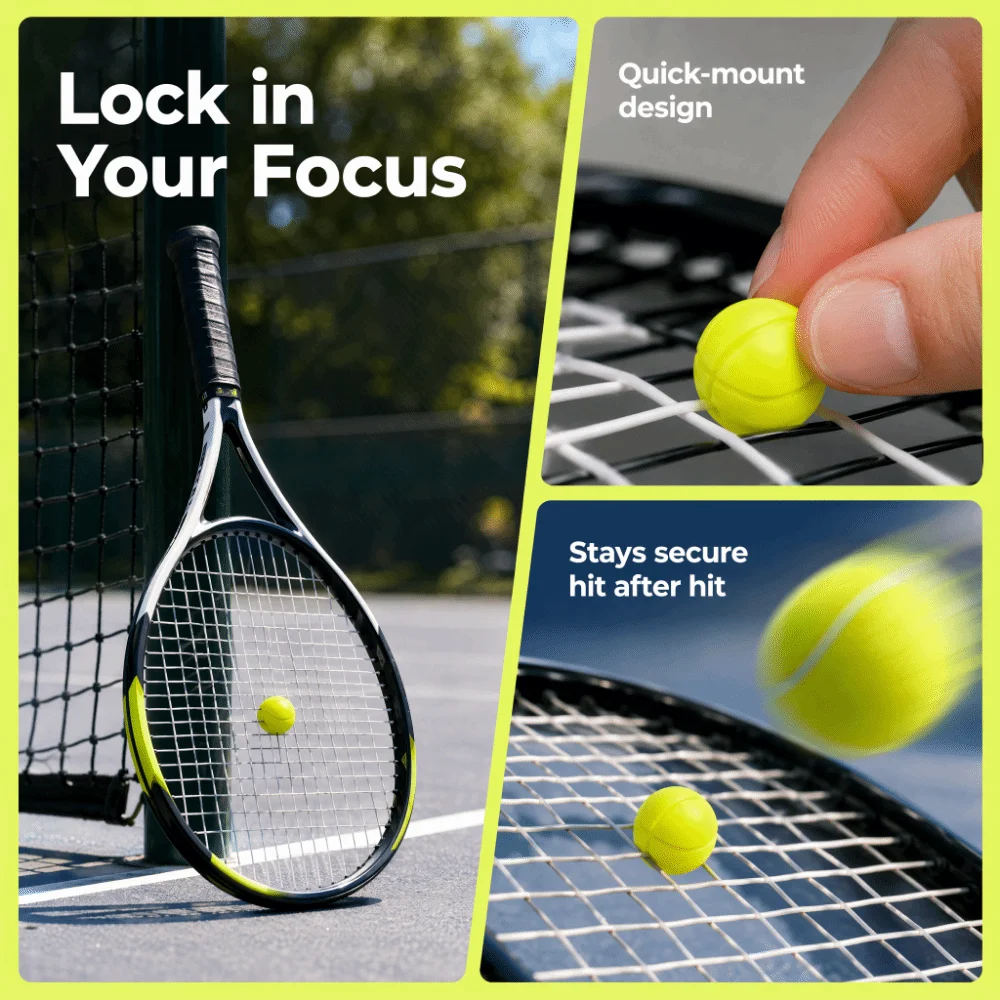 6pcs Silicone Material Tennis Racket Dampeners Orange Color Shock Absorber Design Racket Vibration Dampeners