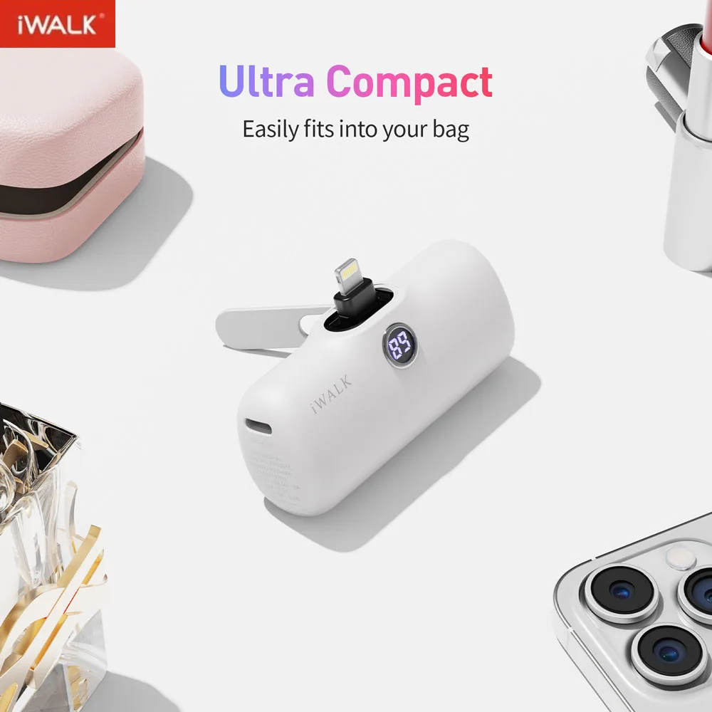 iWALK Portable Power Banks, Capsule Battery, Fast Portable Charger, External Battery for iPhone Fast Portable Power Bank