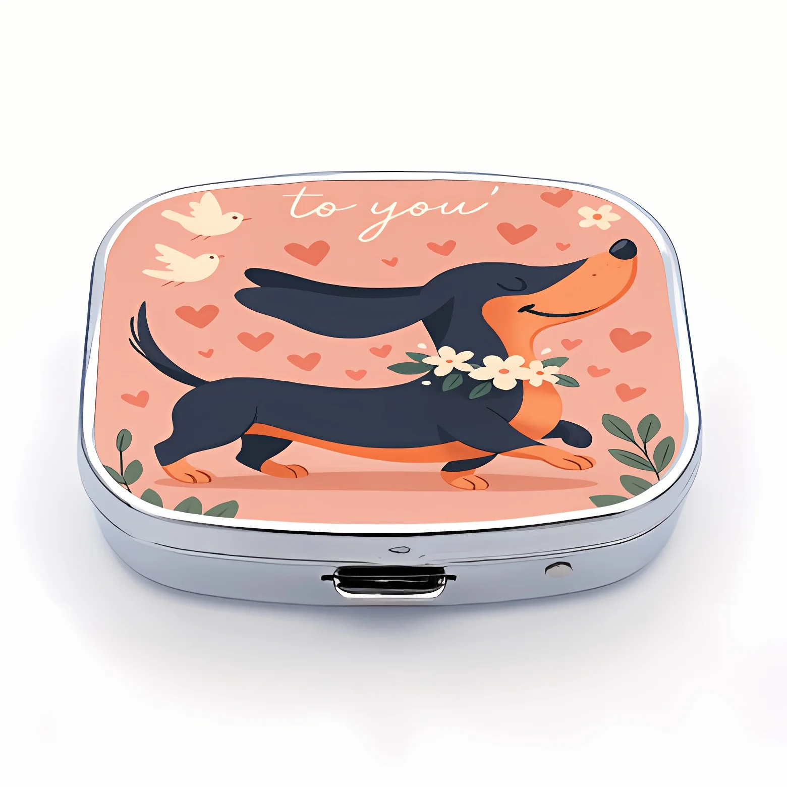 2 Styles Available: Cute and Original Floral Design Portable Metal Pill Box, Mini Vitamin Storage Box, Decorative Box, Unique Gift, Suitable for Placing in a Wallet or for Travel
