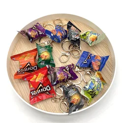 Simulated Snack Bag Keychain Miniature Potato Chip Bag Pendant Keychain Funny Jewelry
