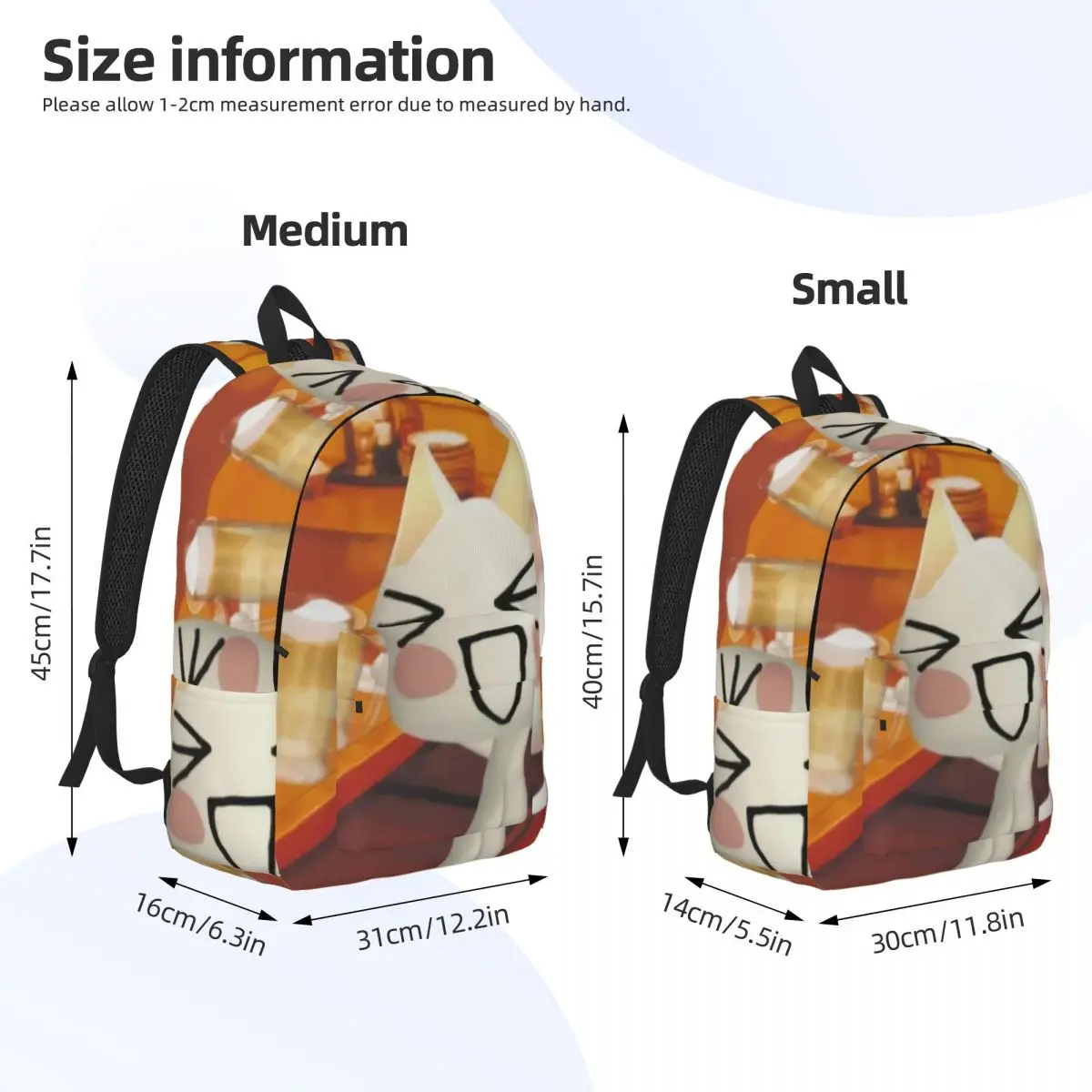 حقيبة ظهر Toro Inoue Cat لطلاب المدارس الابتدائية لرياض الأطفال حقيبة كتب Happy Neko للأولاد والبنات والأطفال من القماش حقيبة نهارية رياضية