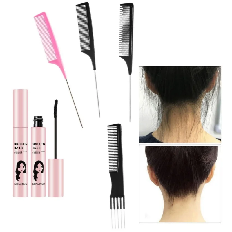 Hair Frizz Stick with Brush Applicator No Mess No Dirty Hands Anti Frizz Long Lasting Non Greasy Flyaway Tamer for Bangs Sidebur