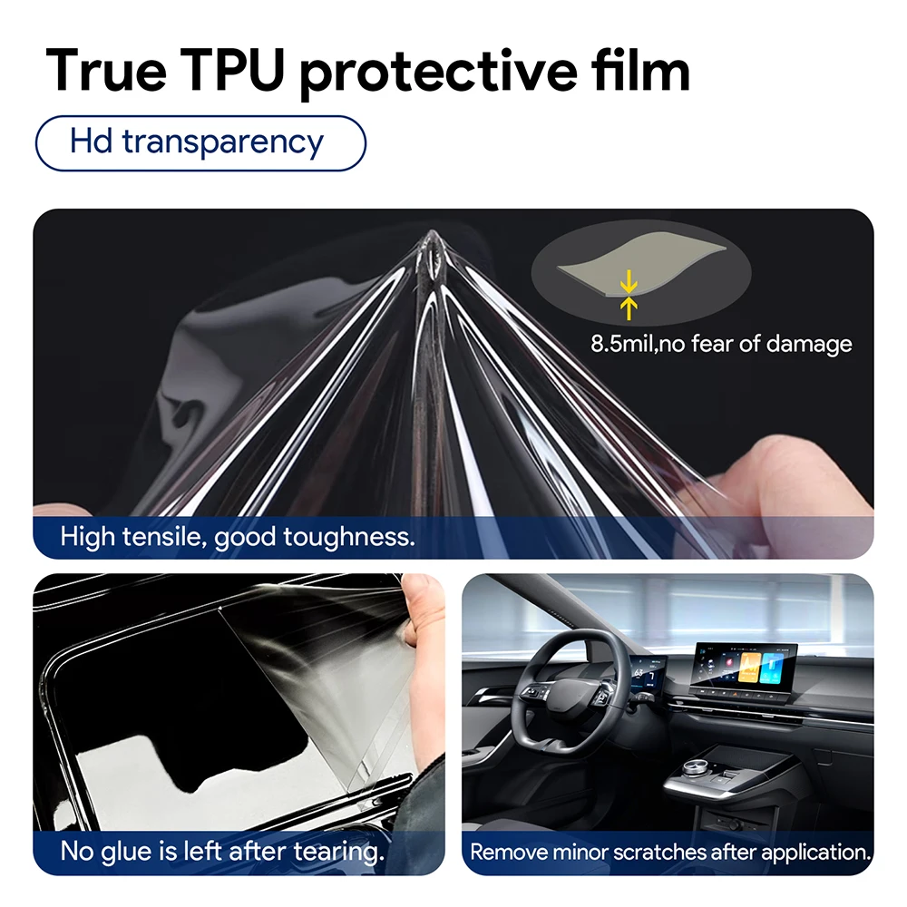 For MG Mulan MG4 2022 2023 Car Interior Dashboard Navigation Automotive Interior Screen Protection Film TPU Anti-Scratch Sticker