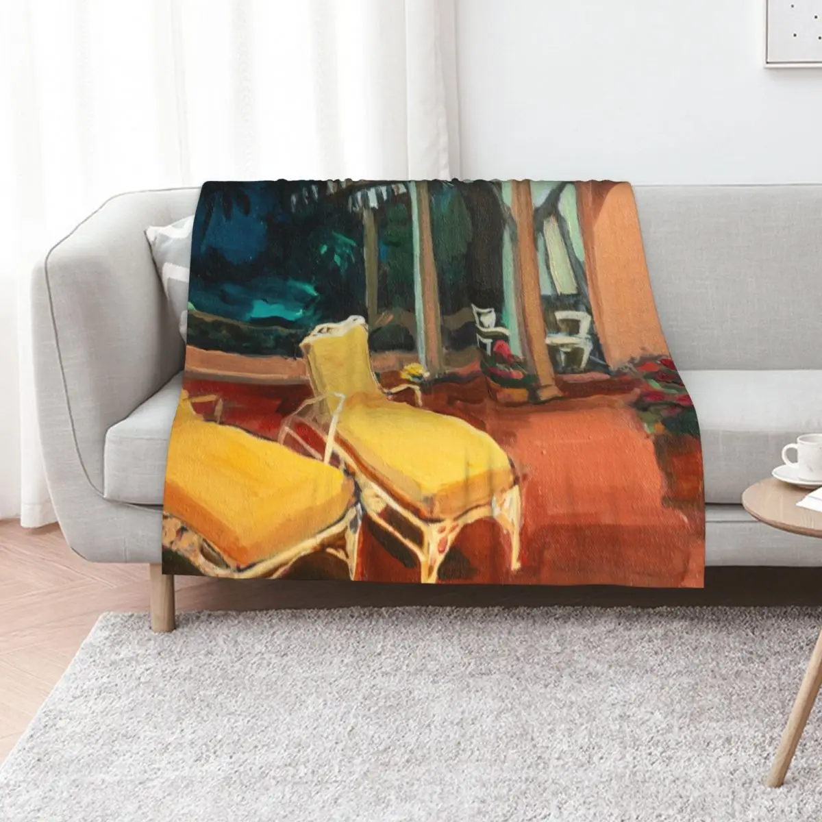 

Golden Girls Lanai Throw Blanket Flannel Fabric Stuffeds warm for winter warm winter Blankets