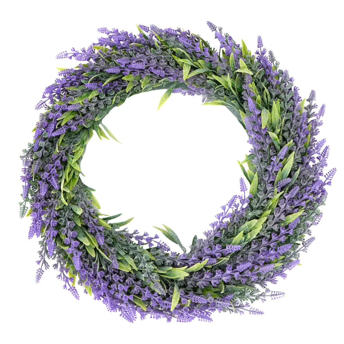 Guirnalda decorativa de corona de lavanda simulada para colgar en la puerta, fiesta en casa, gabinete de Navidad, corona de flores falsas, ideal festivo