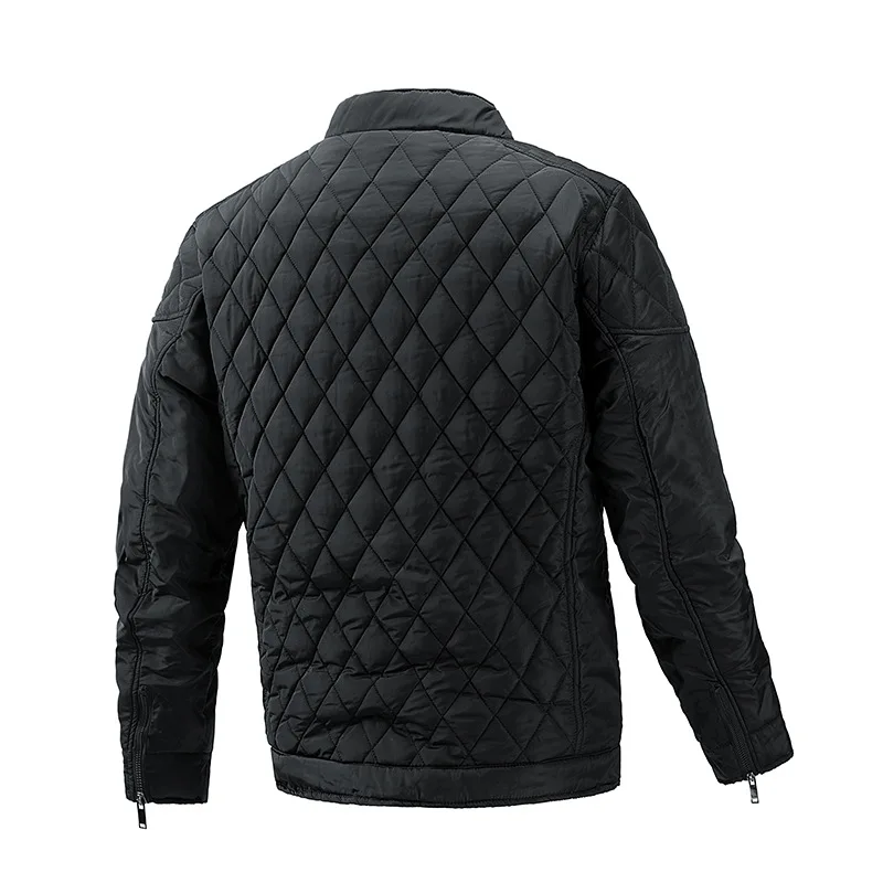 Men's Business Jacket Diamond-Lattice Design Thin Cotton Autumn-Winter Fashion 2025 New Style