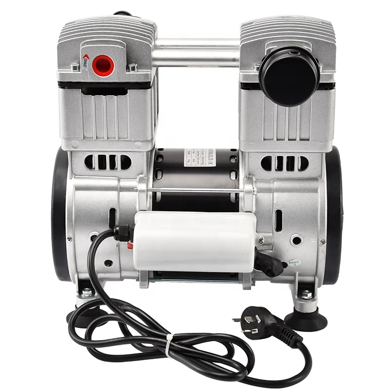 Laboratory 220V 1500W -91KPa 300L/min Portable electric oil-free vacuum pump air compressor head