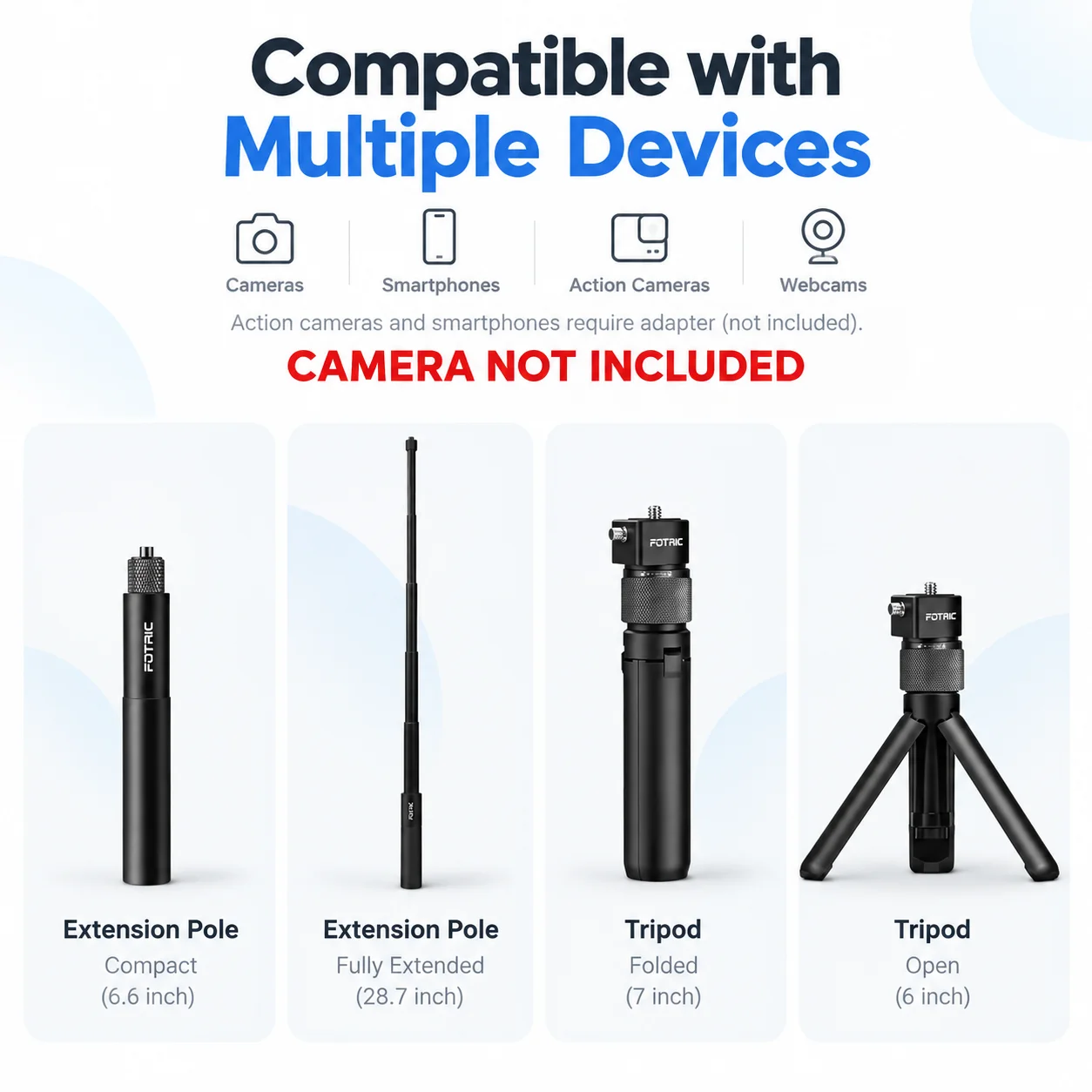 Photography Basics - FOTRIC 73cm Invisible Selfie Stick Bullet