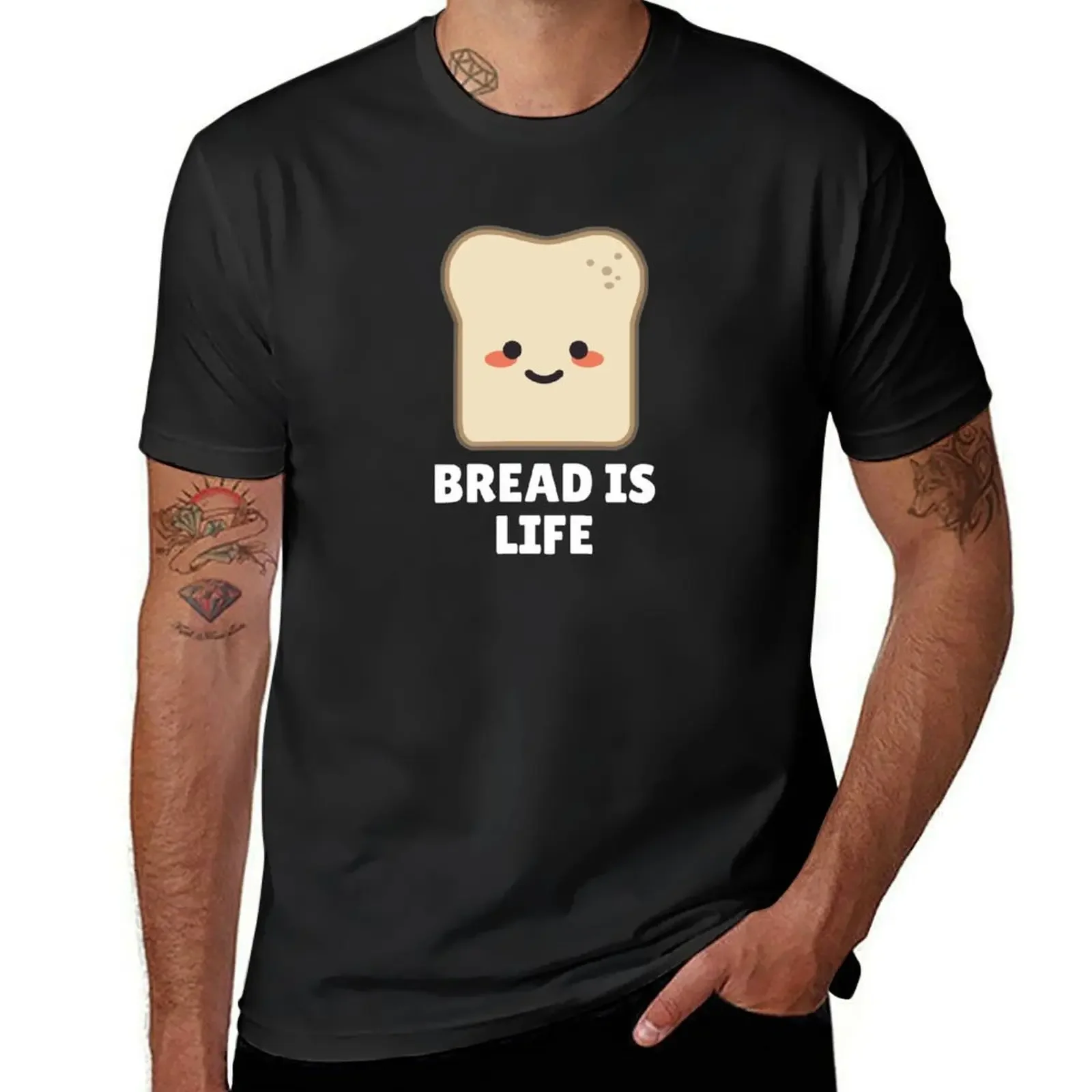 Bread Is Life T-Shirt blacks anime tshirt custom shirt Men's cotton t-shirt