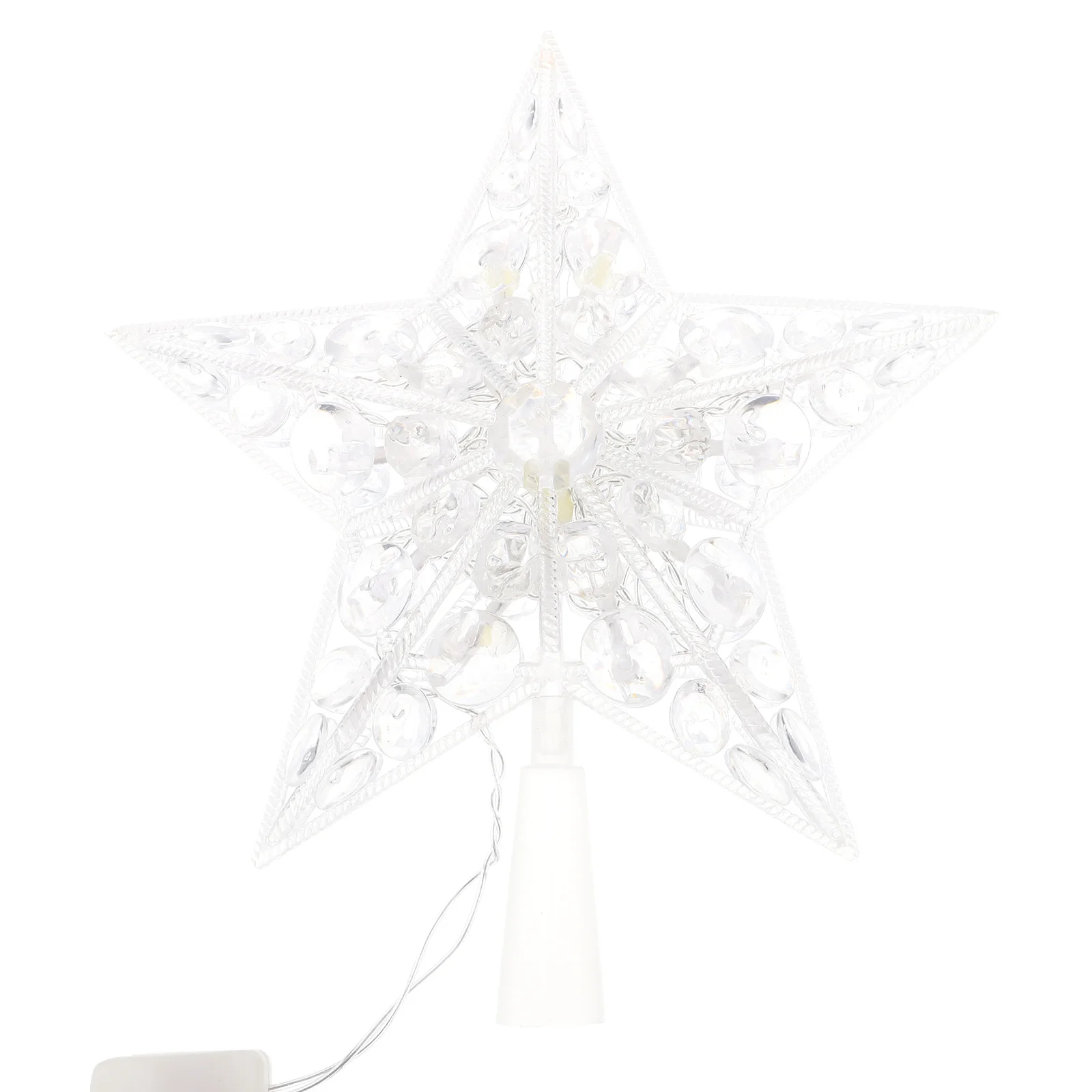 

1Pcs Christmas Treetop Light Exquisite 21Cm Star Shaped Lamp for Xmas Tree Decor Dazzling Festive Illuminated Ornament