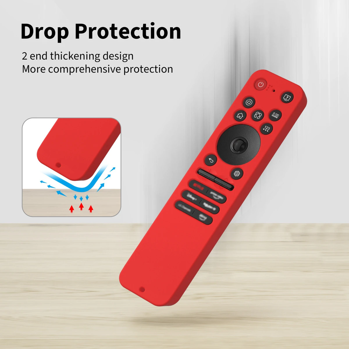 TV Remote Control Cover for LG MR25GA Anti-Slip Silicone Case Lightweight Shockproof Compatible with 2025 LG TV Remote Case