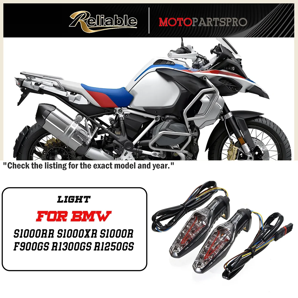 ل BMW R1250GS ADV M1000RR S1000RR S1000XR S1000R F900GS R1300GS دراجة نارية LED بدوره إشارة الفرامل الخلفية الذيل ضوء وامض مصباح