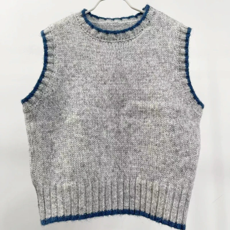 Wool-blend Soft Cozy Sweater Vest 2024 Autumn Winter Women Outfit Old Money Style