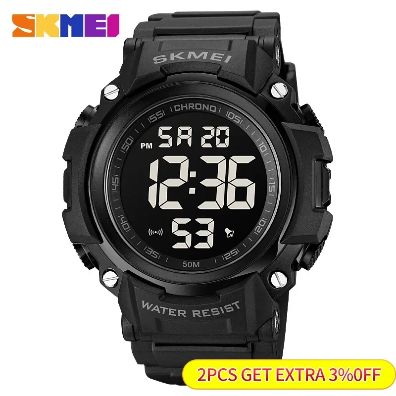 SKMEI 1886 Back Light Digital 50M Wristwatch Waterproof Alarm Clock reloj hombre Sport Watch Mens Multifunction Stopwatch