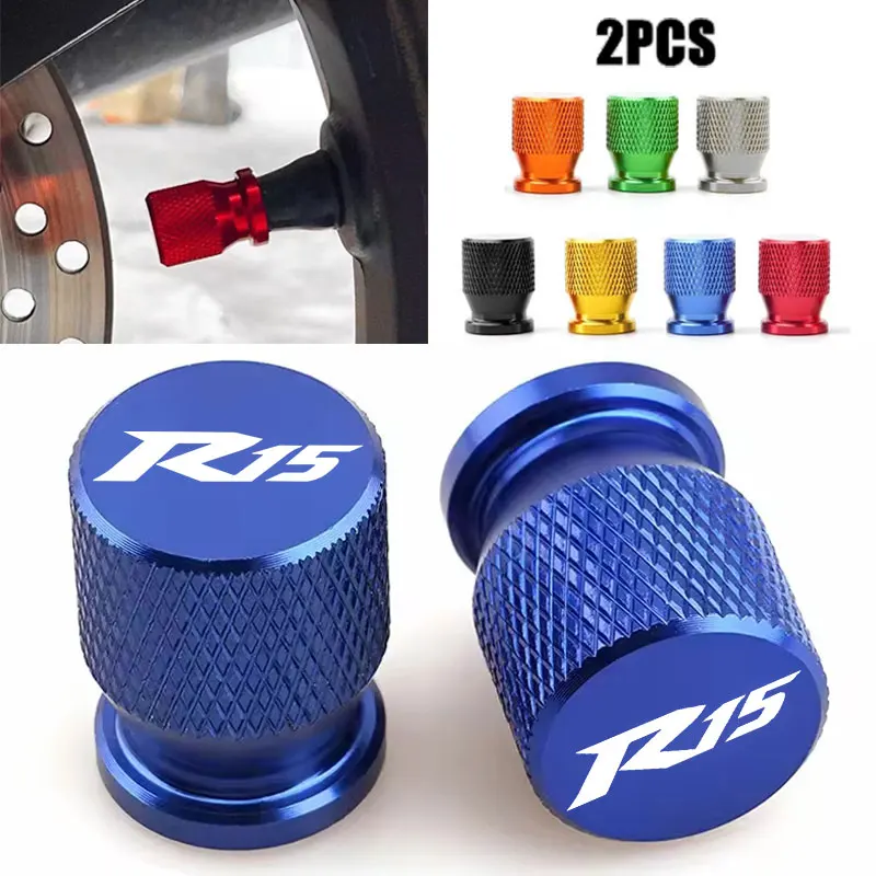 Motorcycle Accessories Tire Valve Caps Stem Cover Plug For Yamaha YZF R15 V2 V3 ABS