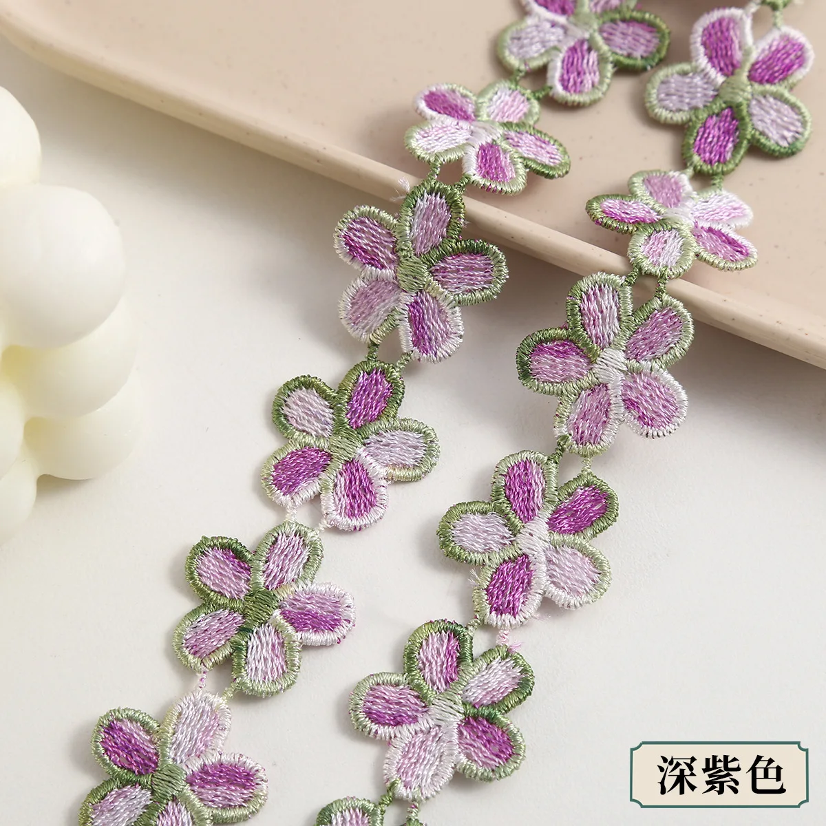 45Yards Embroidery Flower Lace Trim, Barcode DIY Clothes, Necklace Collars, Sewing Handmade Decoration Accessories